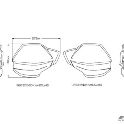 Επεκτάσεις εργοστασιακών χουφτών Puig Ducati Multistrada V4/S/S Sport μαύρες