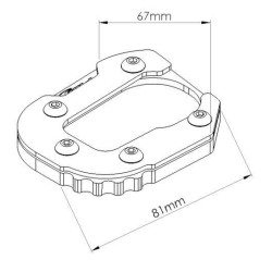 Επέκταση βάσης πλαϊνού σταντ Puig BMW F 750 GS