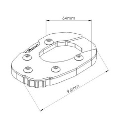Επέκταση βάσης πλαϊνού σταντ Puig KTM 790 Adventure/R -20