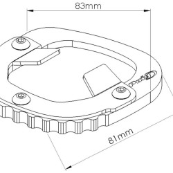 Επέκταση βάσης πλαϊνού σταντ Puig Yamaha Tenere 700