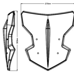 Ζελατίνα Puig Naked New Generation Sport Yamaha MT-03 20- μαύρη