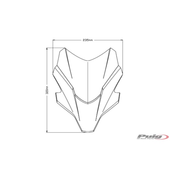 Ζελατίνα PUIG Naked New Generation Sport Yamaha MT-07 21- ελαφρώς φιμέ