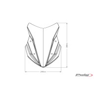 Ζελατίνα Puig Sport Honda NC 750 X 21-24 σκούρο φιμέ