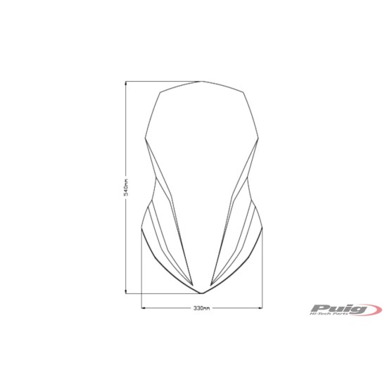 Ζελατίνα Puig Touring Honda NC 750 X 21- ελαφρώς φιμέ