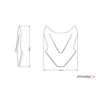 Ζελατίνα Puig V-Tech Sport Honda Forza 750 διάφανη