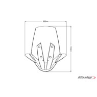 Ζελατίνα Puig V-Tech Touring BMW C 400 X σκούρο φιμέ