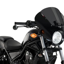 Puig Dark Night semi-fairing Honda CMX 500 Rebel -19 μαύρο με ζελατίνα σκούρο φιμέ