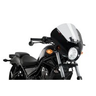 Puig Dark Night semi-fairing Honda CMX 500 Rebel -19 μαύρο με ζελατίνα ελαφρώς φιμέ