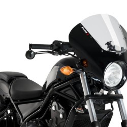 Puig Dark Night semi-fairing Honda CMX 500 Rebel -19 μαύρο ματ με ζελατίνα ελαφρώς φιμέ