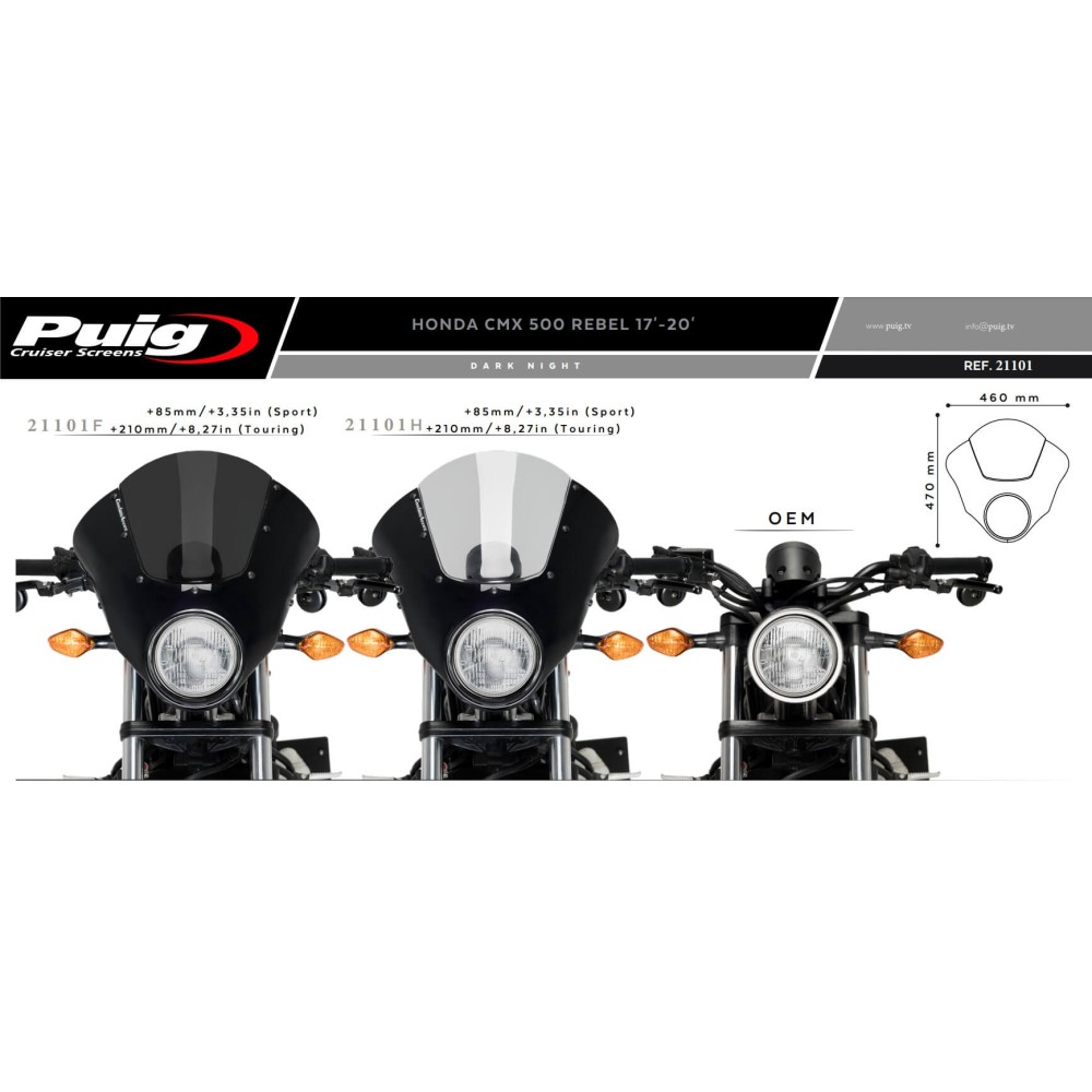 Custom Acces Dark Night Semi-Fairing Dark Smoke CUP0023F