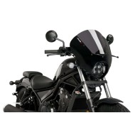 Puig Dark Night semi-fairing Honda CMX 500 Rebel 20- μαύρο ματ με ζελατίνα σκούρο φιμέ