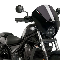 Puig Dark Night semi-fairing Honda CMX 500 Rebel 20- μαύρο ματ με ζελατίνα σκούρο φιμέ