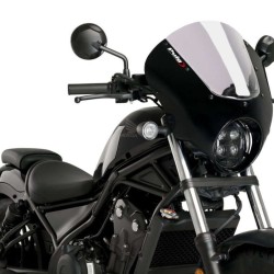 Puig Dark Night semi-fairing Honda CMX 500 Rebel 20- μαύρο με ζελατίνα ελαφρώς φιμέ