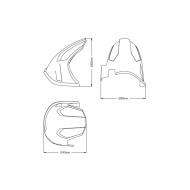 Φτερό πίσω τροχού Puig Yamaha XT 1200 Z Super Tenere μαύρο ματ