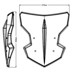 Ζελατίνα Puig Shark KTM 690 DUKE/R  μαύρη 12-