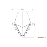 Ζελατίνα Puig V-Tech Touring Honda PCX 125 21- διάφανη