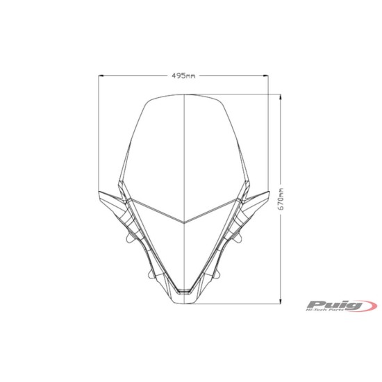 Ζελατίνα Puig V-Tech Touring Honda PCX 125 21- ελαφρώς φιμέ