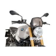 Ζελατίνα - Μάσκα ρετρό Puig BMW R nine T μαύρο ματ