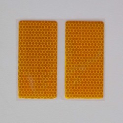 Ανακλαστικά αυτοκόλλητα QTR Diamond κίτρινα (2 τεμ)