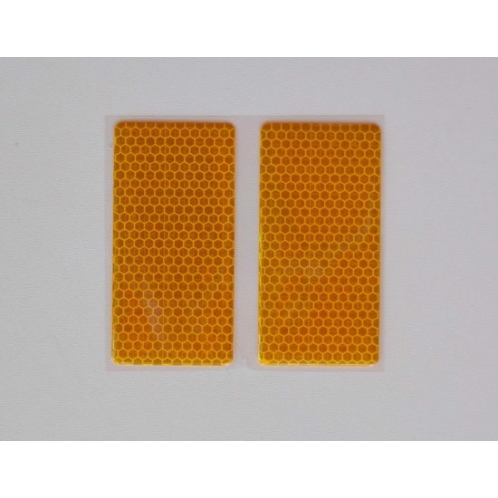 Ανακλαστικά αυτοκόλλητα QTR Diamond κίτρινα (2 τεμ)