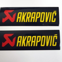 Αυτοκόλλητα QTR Akrapovic 3D 11,5 x 3,5 εκ. (2 τεμ.)