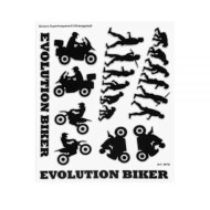 Αυτοκόλλητα QTR ''EVOLUTION'' 20 x 24 εκ. μαύρο (10 τεμ)