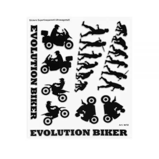 Αυτοκόλλητα QTR ''EVOLUTION'' 20 x 24 εκ. μαύρο (10 τεμ)