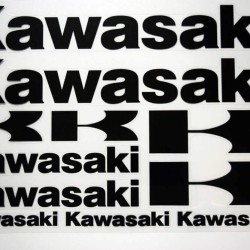 Αυτοκόλλητα Kawasaki 25 x 35 εκ. μαύρα Αυτοκόλλητα Kawasaki 25 x 35 εκ. μαύρα