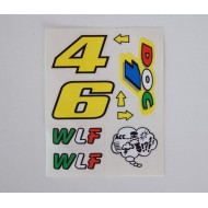 Αυτοκόλλητα σετ Valentino Rossi ''DOC 1'' 10 x 12 εκ. (6 τεμ)