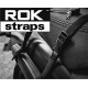 Ελαστικοί ιμάντες ρυθμιζόμενοι ROKStraps 45-150 εκ. μαύροι ανακλαστικοί (σετ των 2 - 25 χιλ πλάτος)