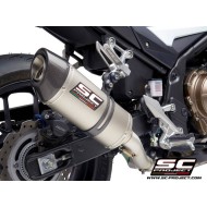 Τελικό εξάτμισης τιτανίου SC-Project Oval Honda CB 500 F/X 19-20 τιτάνιο-carbon