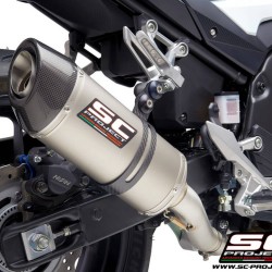 Τελικό εξάτμισης τιτανίου SC-Project Oval Honda CB 500 F/X 21- τιτάνιο-carbon