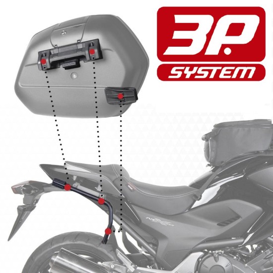 Βάσεις πλαϊνών βαλιτσών SHAD 3P System Kawasaki ER-6 F/N 12-