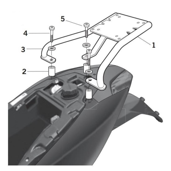 Βάση topcase SHAD Aprilia Sportcity One 50-125