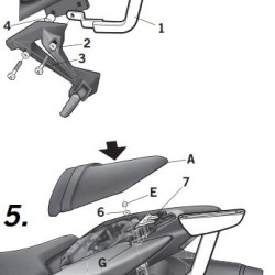 Βάση topcase SHAD Kawasaki Z750 / R 07-12