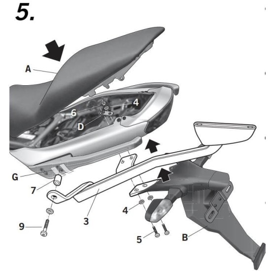 Βάση topcase SHAD Kawasaki ER-6 F/N 09-11