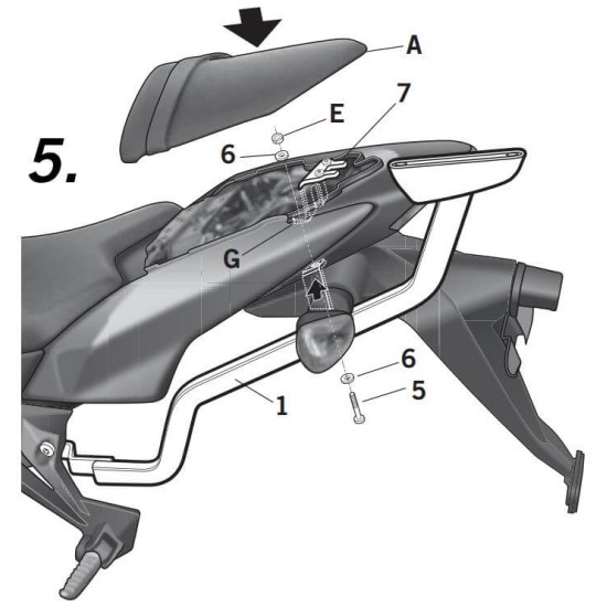 Βάση topcase SHAD Kawasaki Z 1000 07-09