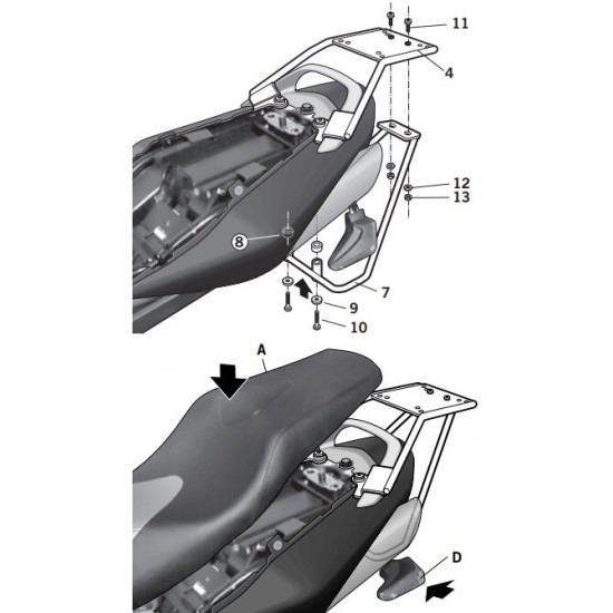 Βάση topcase SHAD Suzuki GSR 600