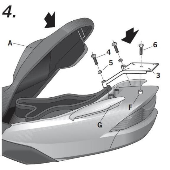 Βάση topcase SHAD Suzuki Burgman 125-150 -06