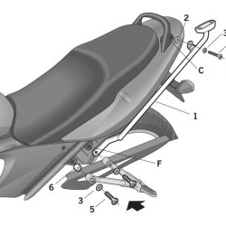 Βάση topcase SHAD Suzuki GSX 1250 N/FA 11-17