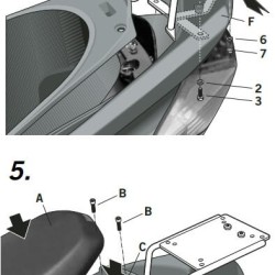 Βάση topcase SHAD Yamaha Cygnus X 125 04-06