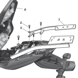 Βάση topcase SHAD Yamaha XJ6 / Diversion 09-