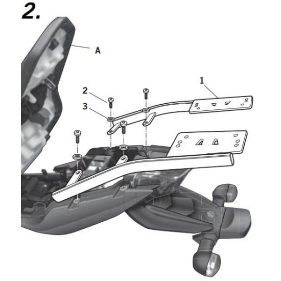 Βάση topcase SHAD Yamaha XJ6 / Diversion 09-