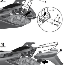 Βάση topcase SHAD Yamaha X-Max 250 10-13