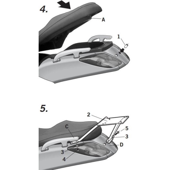 Βάση topcase SHAD Yamaha X-Max 250 -09