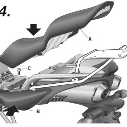 Βάση topcase SHAD Yamaha FZ6 Fazer 04-12