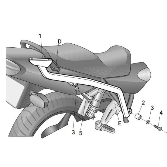 Βάση topcase SHAD Yamaha XJR 1300 -06