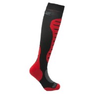 Κάλτσες SIX2 carbon merino μακριές κόκκινες