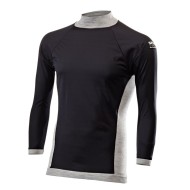 Ισοθερμική μπλούζα ζιβάγκο SIX2 TS4 PLUS Merino Wool windshell carbon  (1ου επιπέδου)