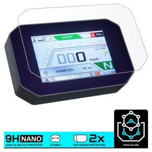 Nano glass για προστασία TFT οθόνης Aprilia Tuareg 660 (σετ 2 ultra clear)